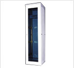 toughened tinted glass front door: Hanut India Aluminum profile constructed racks