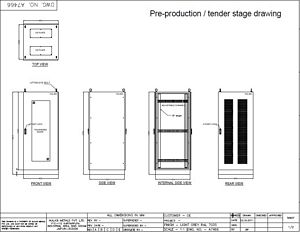 GA for 9 fold profile based 19" rack