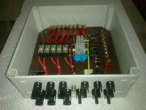 Array junction box
                                              with MC4 type connectors